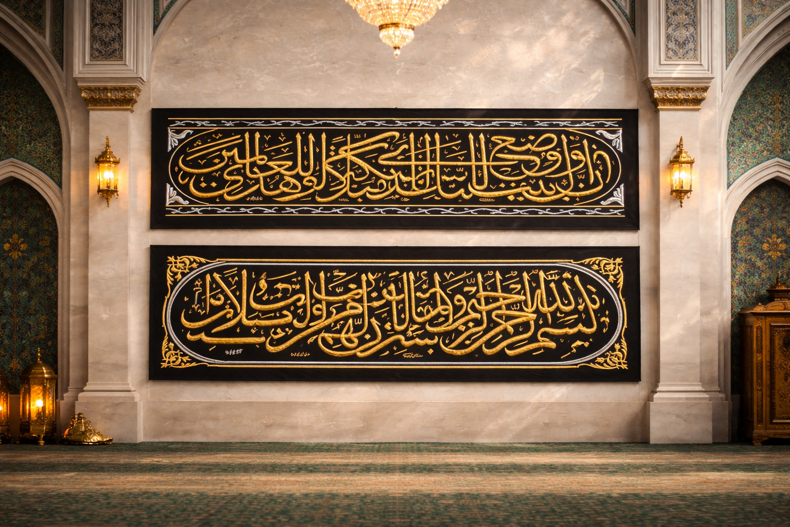 Authentic Kaaba Hizam Belt Set (2 Pieces) – Original Kiswah Sacred Textile - Image 4