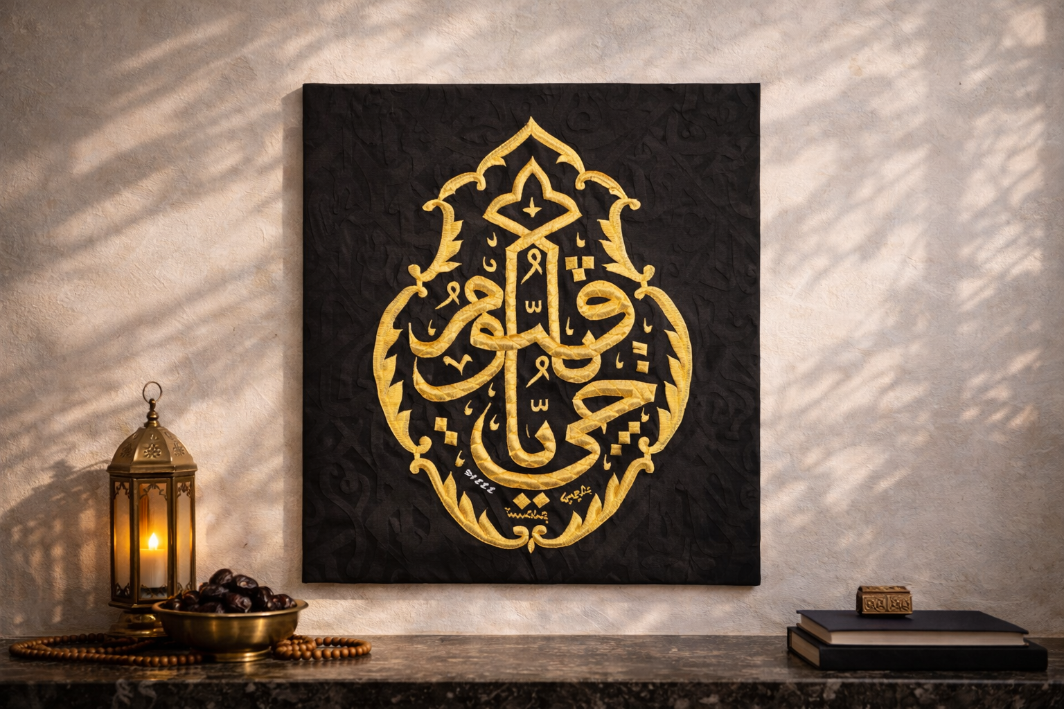 Kaaba Fabric Qandeel (Ya Hayyu Ya Qaiyoom) – 1444 Hijri Kiswah Panel - Image 2