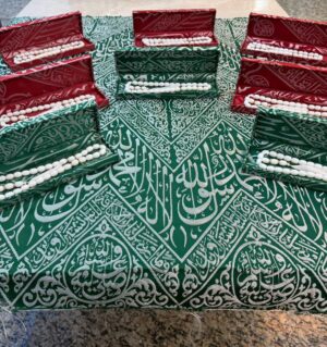 Rawdah Sharif White Stone Tasbih (33 Beads) with Premium Islamic Gift Box – Luxury Prayer Beads Set